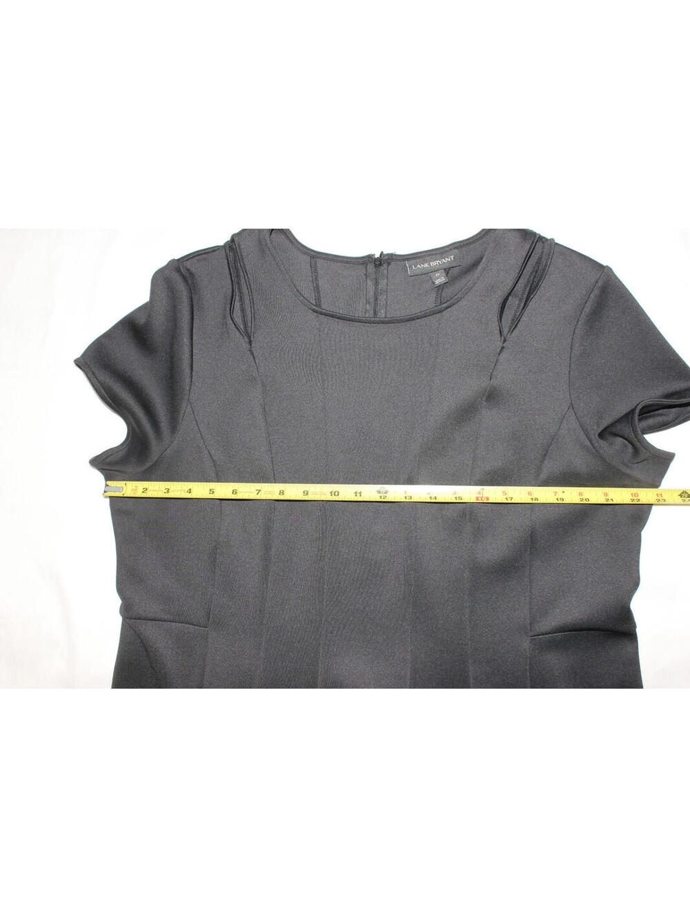 Lane Bryant Women's Plus 22 Pleated Short Sleeve Fit & Flare Cutout Mini Dress - Picture 10 of 15